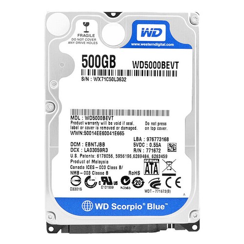 Festplatte 500gb wd5000bevt - festplatte,
