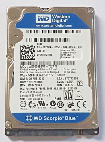 500 sata western digital - gb,